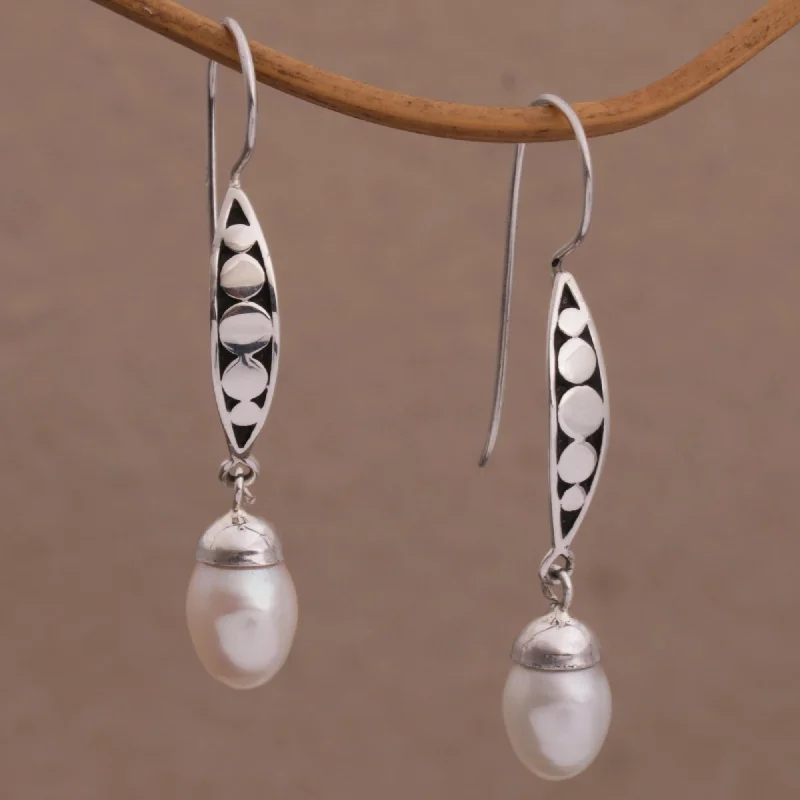 Waterproof Stainless Steel Jewelry For Lasting Beauty Paradise Blooms Pearl Bridal Earrings