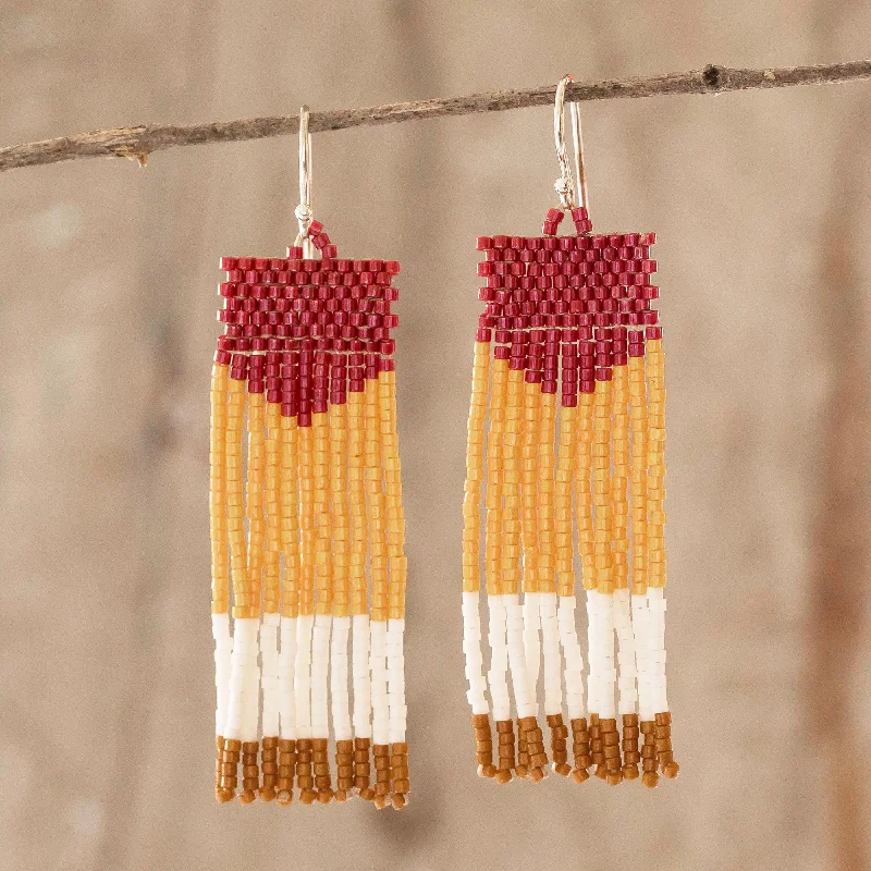 Flash Deals On Fine Jewelry – Shop Before It's Gone Pennant Multicolored Beaded Waterfall Earrings