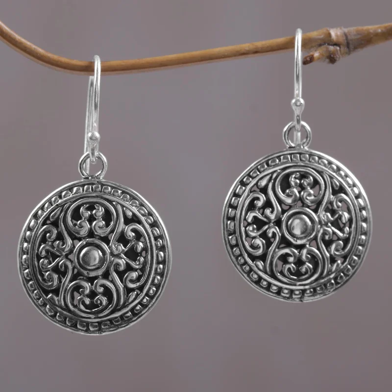 Timeless Elegance, Temporary Discounts – Act Fast Perfect Alignment Handcrafted Sterling Silver Dangle Earrings from Bali