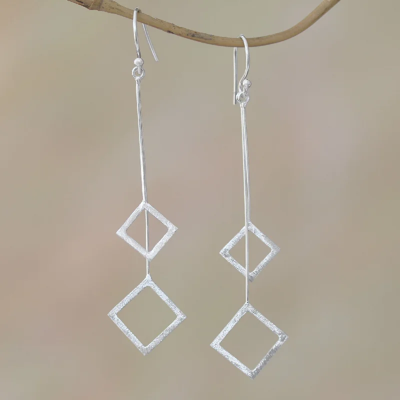 Your Perfect Accessory Now At The Best Price Quantum Dangle Geometric Sterling Silver Dangle Earrings from Bali Your Perfect Accessory Now At The Best Price Quantum Dangle Geometric Sterling Silver Dangle Earrings from Bali