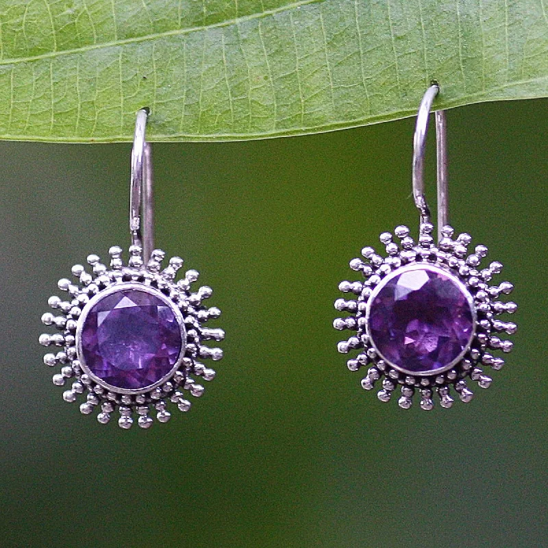 Limited-Stock Jewelry Sale – Shop Before It's Gone Radiant Sunbeams Amethyst & Silver Drop Earrings