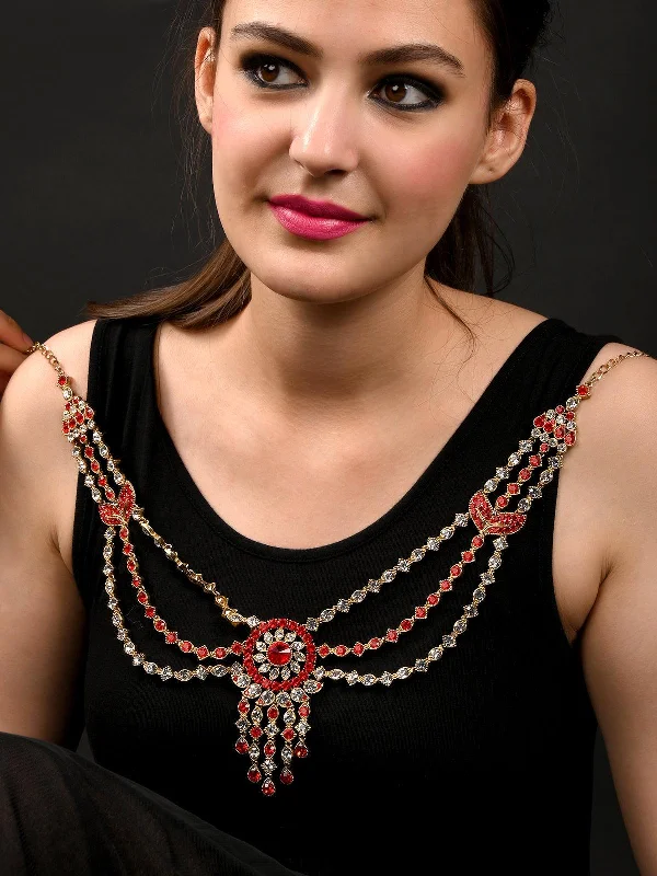 Limited-Stock Jewelry Sale – Once It's Gone, It's Gone Odette Women Red And White Crystal Jewellery Set Limited-Stock Jewelry Sale – Once It's Gone, It's Gone Odette Women Red And White Crystal Jewellery Set