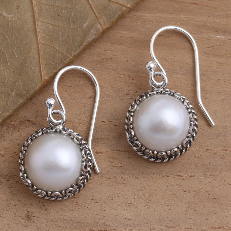 Timeless Jewelry Styles At Wallet-Friendly Prices Shadow in White Cultured Pearl Sterling Silver Dangle Earrings