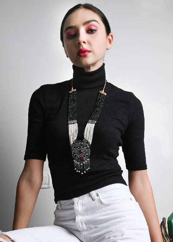 Limited-Stock Jewelry Sale – Once It's Gone, It's Gone Odette Women Silver Peacock Rani Haar Necklace Set Limited-Stock Jewelry Sale – Once It's Gone, It's Gone Odette Women Silver Peacock Rani Haar Necklace Set