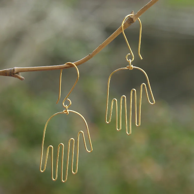 Your Dream Jewelry At Dream Prices Stretch Out Gold-Plated Balinese Dangle Earrings