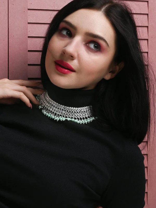 Limited Stock On Premium Jewelry At Low Prices Odette Women Stylish Green Choker Set Limited Stock On Premium Jewelry At Low Prices Odette Women Stylish Green Choker Set