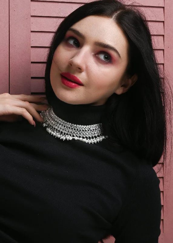 Best Jewelry Sale Prices – Limited-Time Offer Odette Women Stylish Silver Choker Set Best Jewelry Sale Prices – Limited-Time Offer Odette Women Stylish Silver Choker Set