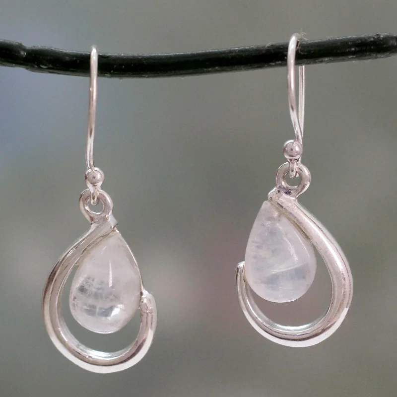 Seasonal Jewelry Sale – Upgrade Your Style Today Sublime Symmetry India Handcrafted Rainbow Moonstone Earrings