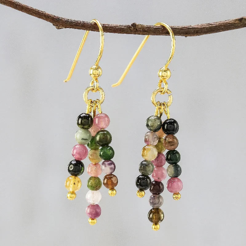 Timeless Jewelry At Special Discount Rates Succulent Candy 18k Gold Plated Natural Tourmaline Dangle Earrings Timeless Jewelry At Special Discount Rates Succulent Candy 18k Gold Plated Natural Tourmaline Dangle Earrings
