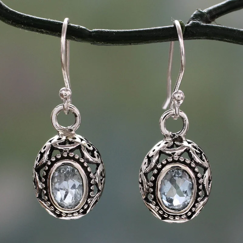 Grab Your Favorite Jewelry At The Lowest Prices Surreal Blue Topaz Earrings Sterling Silver Jewelry from India Grab Your Favorite Jewelry At The Lowest Prices Surreal Blue Topaz Earrings Sterling Silver Jewelry from India