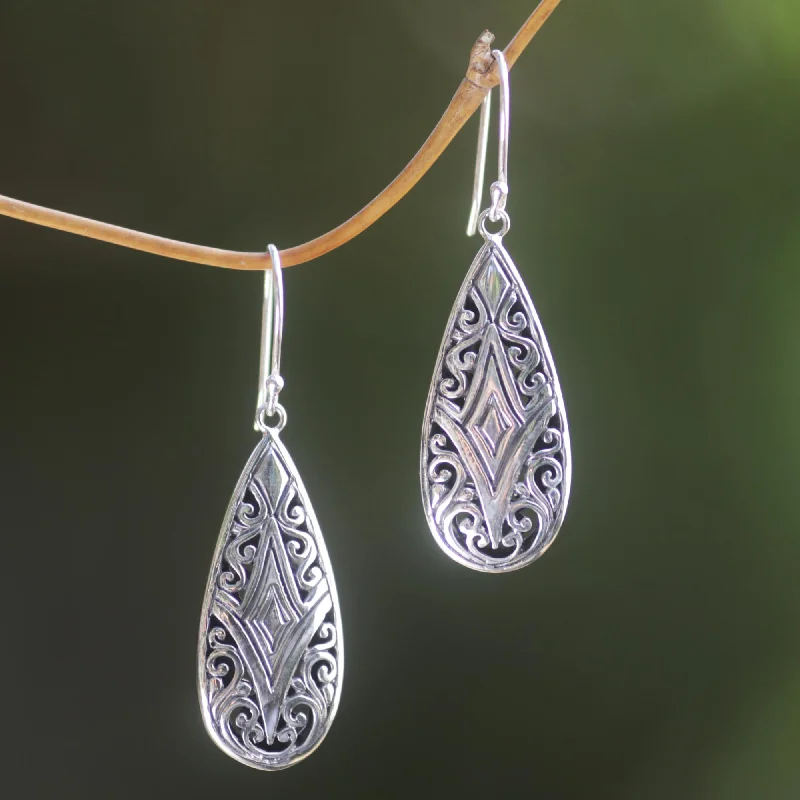 Limited-Time Offer On Premium Jewelry Collections Tamiang Drop Brilliant Sterling Silver Earrings WIth Balinese Motifs Limited-Time Offer On Premium Jewelry Collections Tamiang Drop Brilliant Sterling Silver Earrings WIth Balinese Motifs