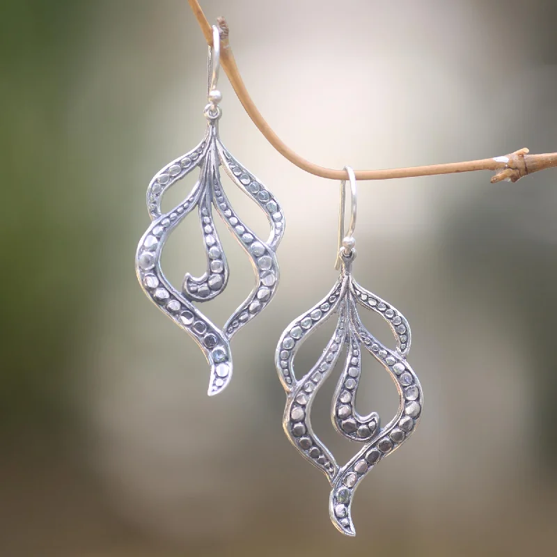 Handmade Pearl Jewelry For Timeless Elegance Tassels Hand Crafted Sterling Silver Dangle Earrings from Bali