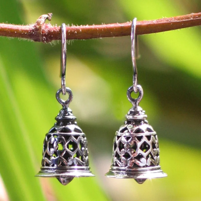 Unmissable Jewelry Clearance – Final Reductions Temple Bell Silver Bell Shaped Dangle Hook Earrings