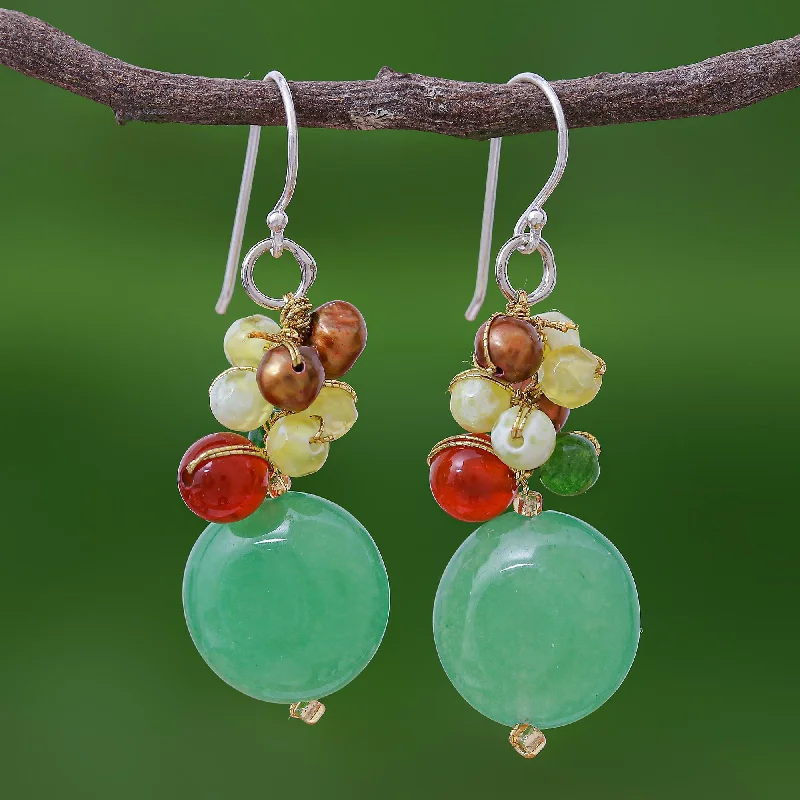 Luxury Jewelry Clearance – Shop Premium Styles Now Thai Joy Quartz and Pearl Dangle Earrings