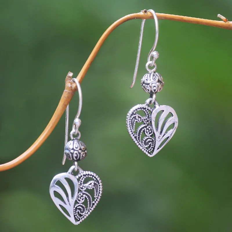 Get The Sparkle You Love At Prices You Adore The Other Side Sterling Silver Dangle Earrings Heart Shape from Indonesia