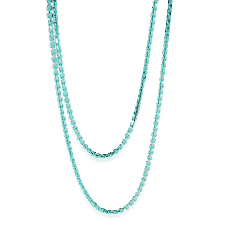 Tiffany & Co. Sparkle Necklace in Sterling Silver & Enamel