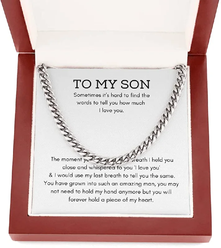 Once-A-Year Jewelry Sale – Grab Your Favorites Now To My Son For Son Cuban Link Chain Son Present Message For Son From Mom To Son From Dad Once-A-Year Jewelry Sale – Grab Your Favorites Now To My Son For Son Cuban Link Chain Son Present Message For Son From Mom To Son From Dad