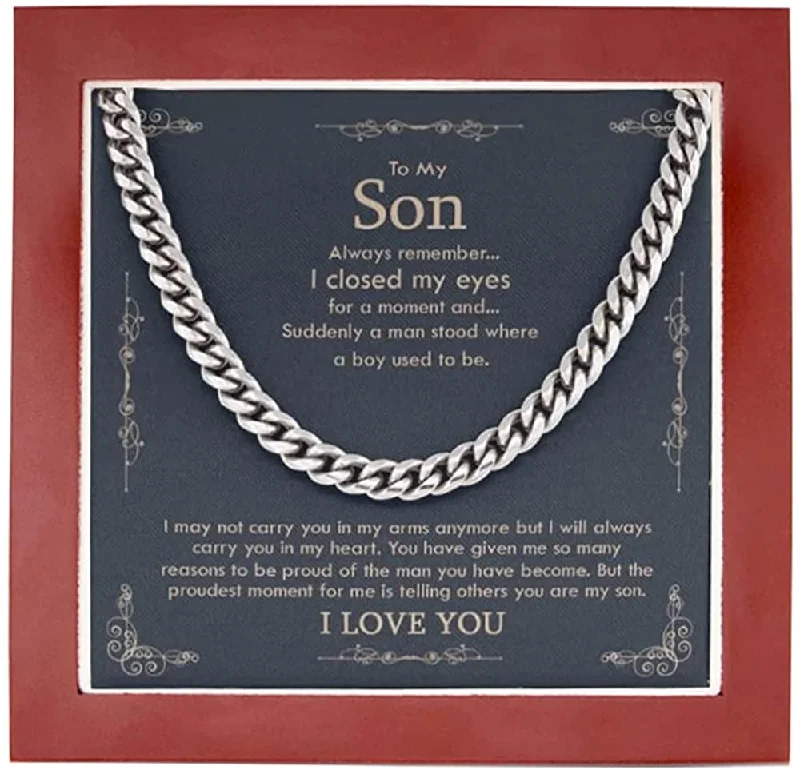 Affordable Glamour – Premium Jewelry For Less To My Son From Mom Necklace - Son Jewelry Necklace Gift For Son From Mom Small Cross Necklace For Men Boy Cuban Chain Affordable Glamour – Premium Jewelry For Less To My Son From Mom Necklace - Son Jewelry Necklace Gift For Son From Mom Small Cross Necklace For Men Boy Cuban Chain