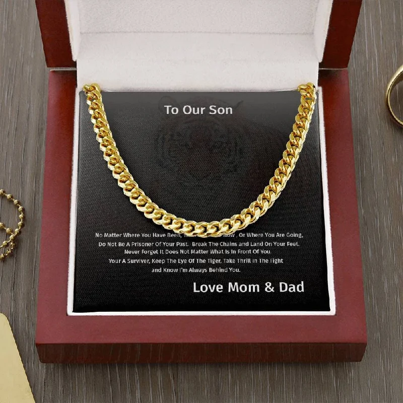 Shop Modern Jewelry Collections With Exclusive Discounts To My Son - Gift From Mom & Dad Gift - Cuban Link Chain Necklace With Message Card Gift For Husband Or Boyfriend Gift Shop Modern Jewelry Collections With Exclusive Discounts To My Son - Gift From Mom & Dad Gift - Cuban Link Chain Necklace With Message Card Gift For Husband Or Boyfriend Gift