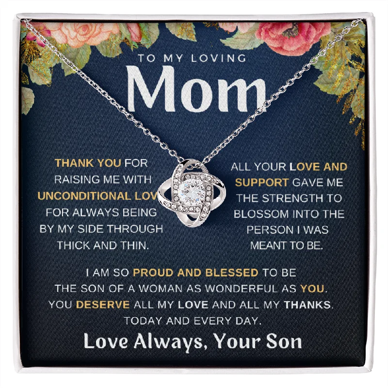Personalized Jewelry Sale – Unique Gifts At Low Prices Love Knot Necklace- Unconditional Love Gift for Mom from Son - Limited Edition -Grab Yours Now!