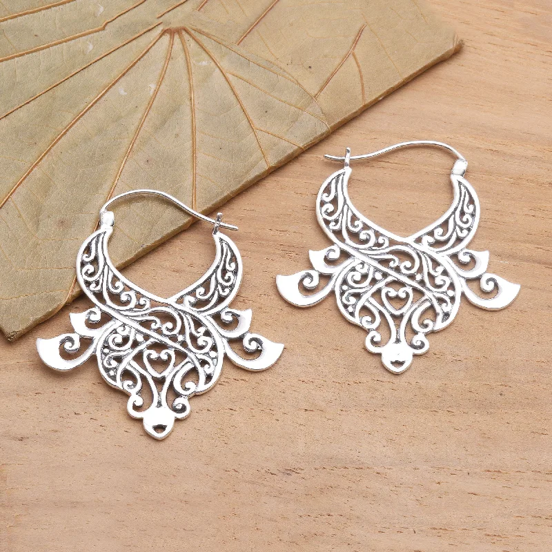 Make Your Outfit Shine With Discounted Jewelry Untamed Beauty Modern Free-Form Sterling Silver Jungle Tendril Earrings