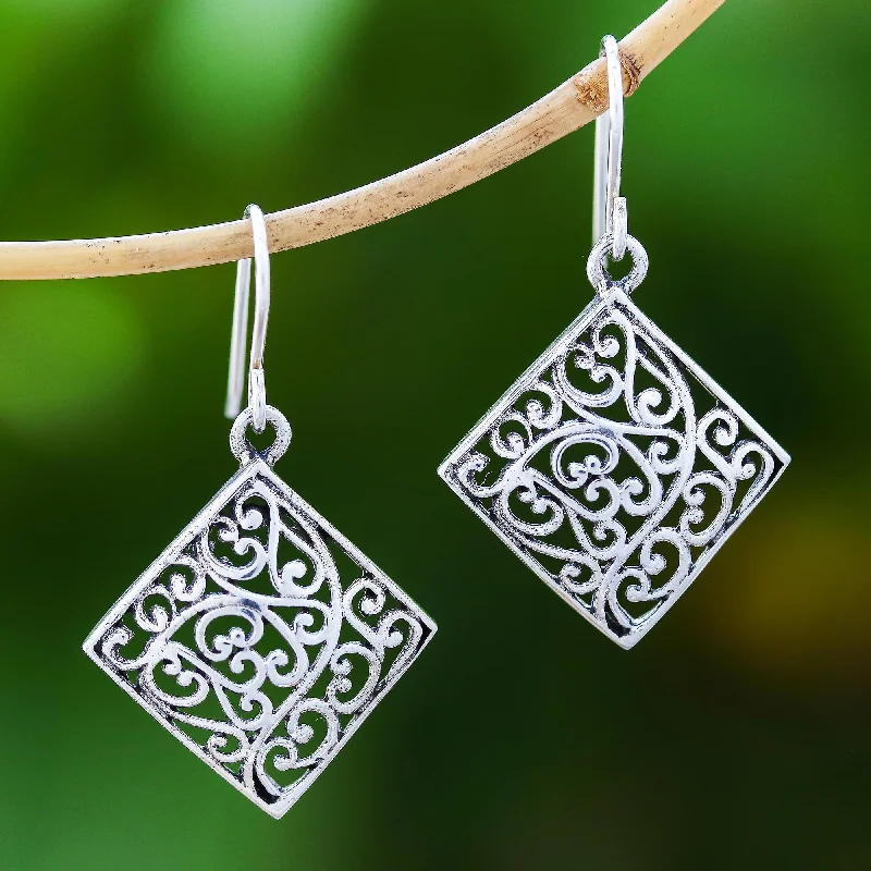 Luxury Meets Affordability – Jewelry Sale Now Live Vintage Vines Vine Pattern Sterling Silver Dangle Earrings from Thailand Luxury Meets Affordability – Jewelry Sale Now Live Vintage Vines Vine Pattern Sterling Silver Dangle Earrings from Thailand