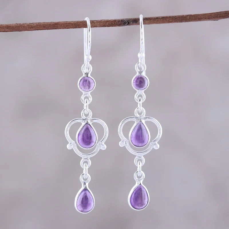 Holiday Jewelry Sale – Perfect Gifts At Great Prices Violet Rain Sterling Silver and Purple Amethyst Dangle Earrings