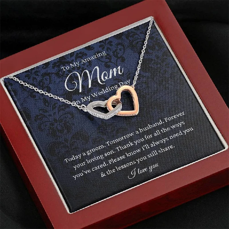 Elegant Jewelry Pieces At Unbelievable Prices Wedding Necklace Gift Generic Interlocking HeartsMother Of The Groom Gift From Son To Mom Wedding Gift From Son