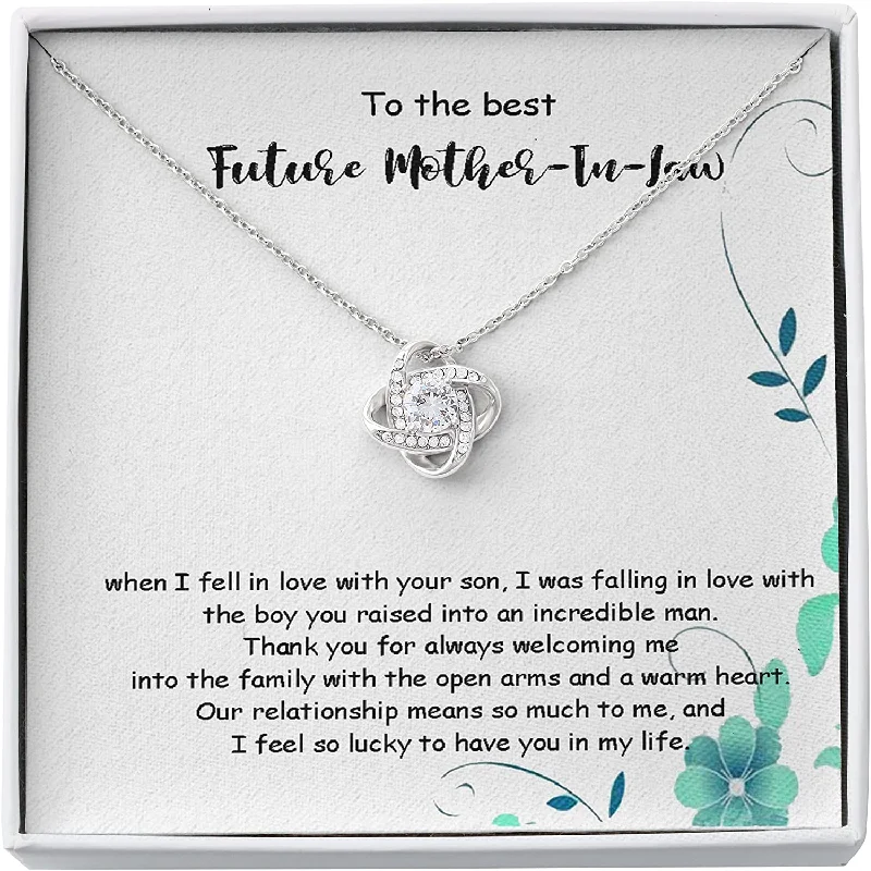 Luxury Jewelry Sale – Elegant Styles At Unbeatable Prices Wedding Necklace Gift Love Knot Necklace Future Mother in Law Mother in Law Gift Mother OF Groom Necklace from Bride
