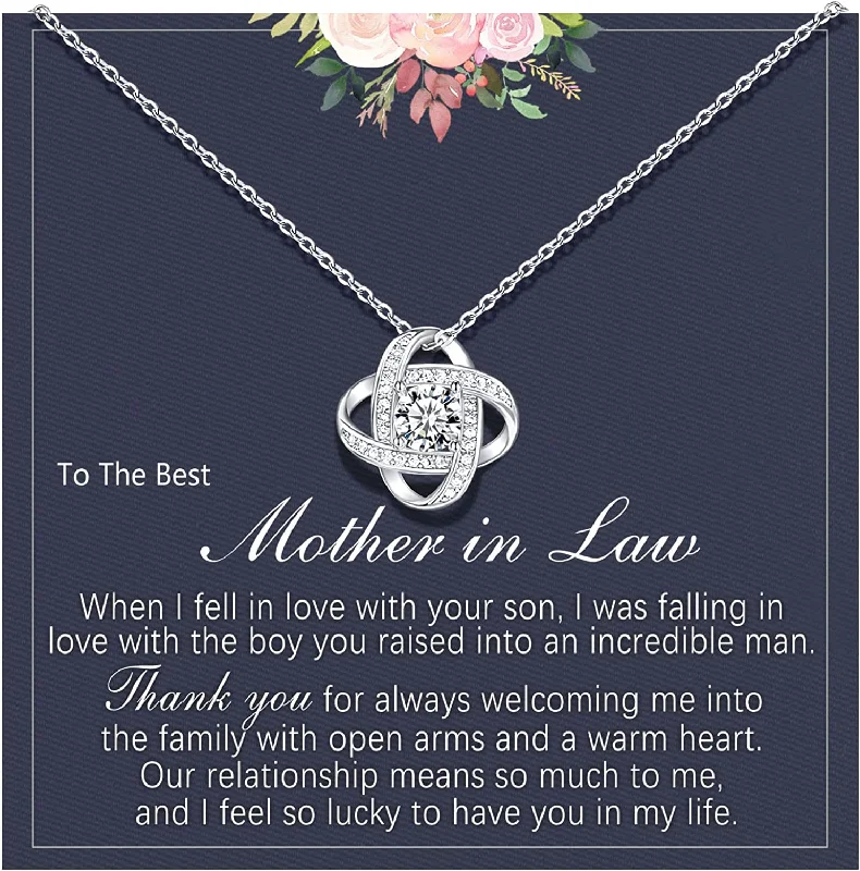 Bestselling Jewelry Now On Sale – Elevate Your Look Wedding Necklace Gift Mother Daughter/Mother in Law Love Knot Necklace Wedding s for Grandma Step Mom