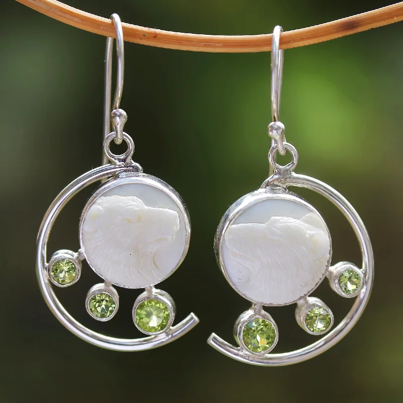 Exclusive Jewelry Offers – Shine For Less Wolf Prince Peridot and Bone Wolf Dangle Earrings from Java Exclusive Jewelry Offers – Shine For Less Wolf Prince Peridot and Bone Wolf Dangle Earrings from Java