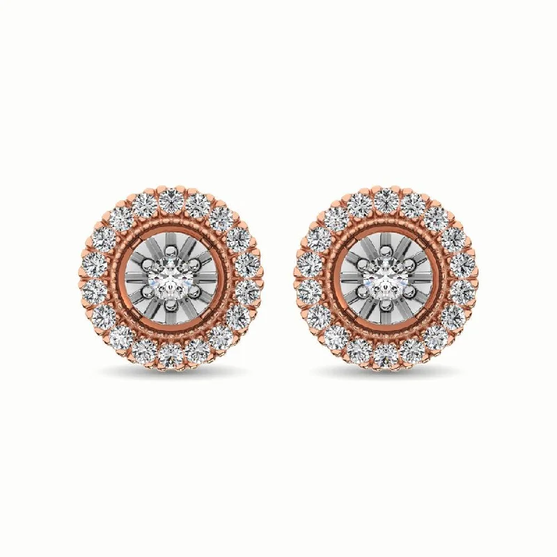 Stunning Statement Jewelry, Unbeatable Discounts 10K Rose Gold 1/3 Ct.Tw. Diamond Stud Earrings