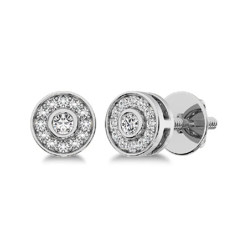 Affordable Elegance – Special Jewelry Sale Now Live 10K White Gold 1/6 Ct.Tw. Diamond Round Shape Stud Earrings