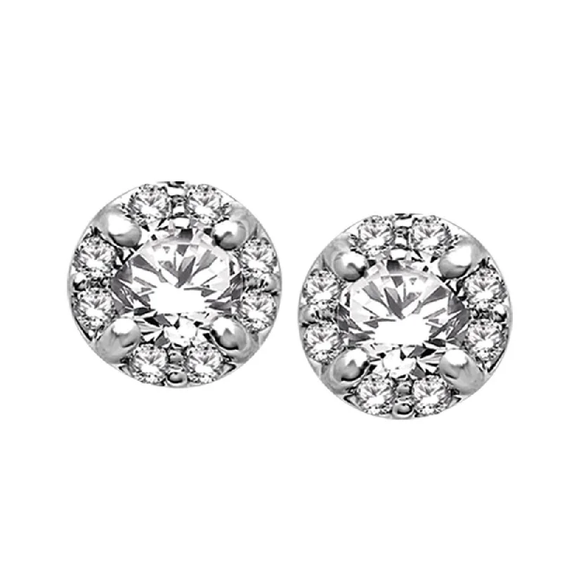 Premium Jewelry, Premium Discounts – Act Fast 14K White Gold Diamond Stud Earrings