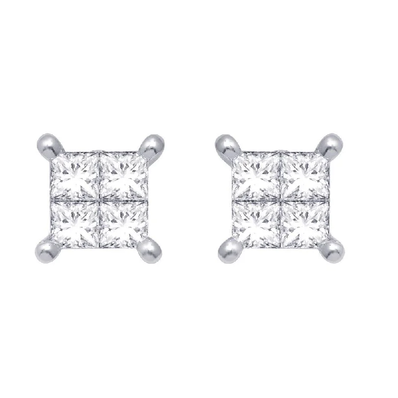 Dazzle In Elegance With Our Biggest Jewelry Sale 14K White Gold 1/3 Ct.Tw. Diamond Stud Earrings