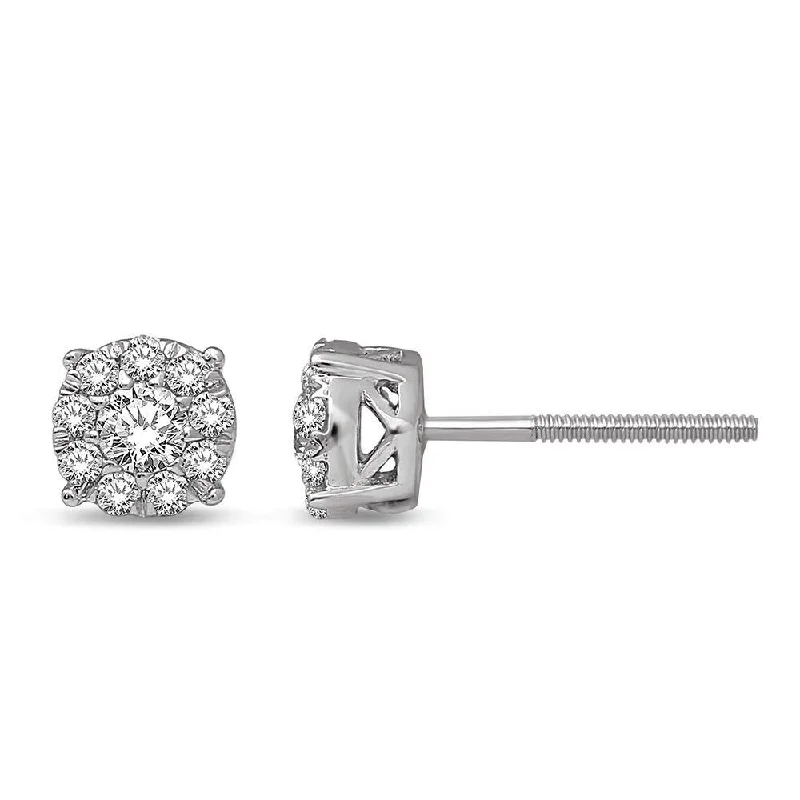 Final Call For Exquisite Jewelry At Reduced Rates 14K White Gold 1/3 Ct.Tw. Diamond Stud Earrings