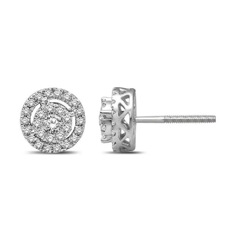 Shop High-Quality Jewelry At Jaw-Dropping Discounts 14K White Gold 2/5 Ct.Tw. Diamond Stud Earrings