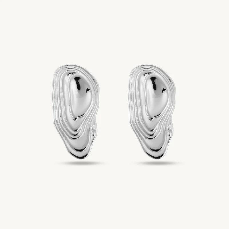 Don't Miss Out On Jaw-Dropping Jewelry Discounts Abstract Ripple Stud Earrings