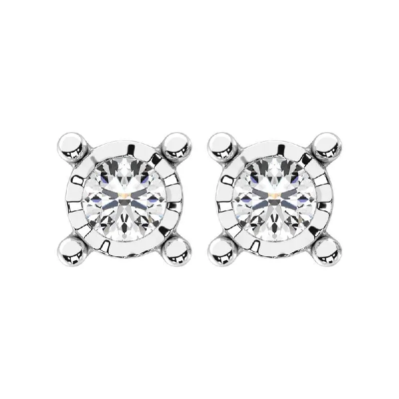 Celebrate Every Occasion With Sparkling Savings Diamond Solitaire Stud Earrings in 14K White Gold