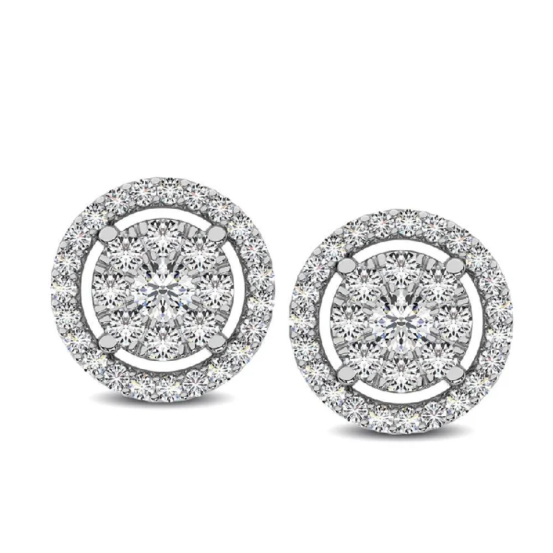 Best Jewelry Deals – Premium Quality At Exclusive Discounts Diamond 1/2 Ct.Tw. Round Double Frame Stud Earrings