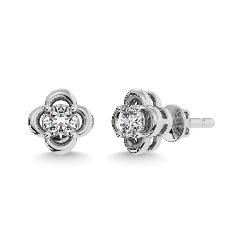 The Ultimate Jewelry Sale – Shop Premium Styles Diamond Solitaire Dimond Stud Earrings in 14K White Gold