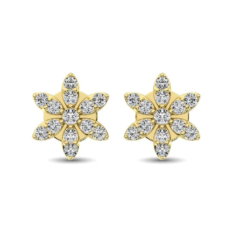 Flash Sale On Elegant Jewelry – Don't Miss Out Diamond 1/3 Ct.Tw. Flower Stud Earrings