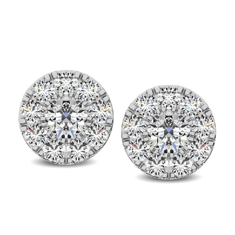 Timeless Elegance Now At Special Discounts Diamond 1/4 Ct.Tw. Round Frame Stud Earrings