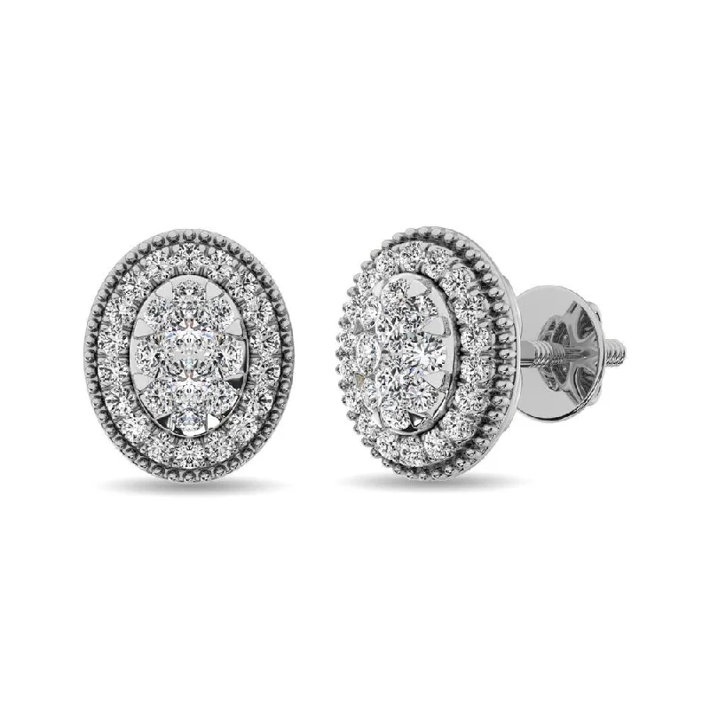 Personalized Jewelry Sale – Unique Gifts At Low Prices Diamond 5/8 Ct.Tw. Round Shape Stud Earrings in 14K White Gold