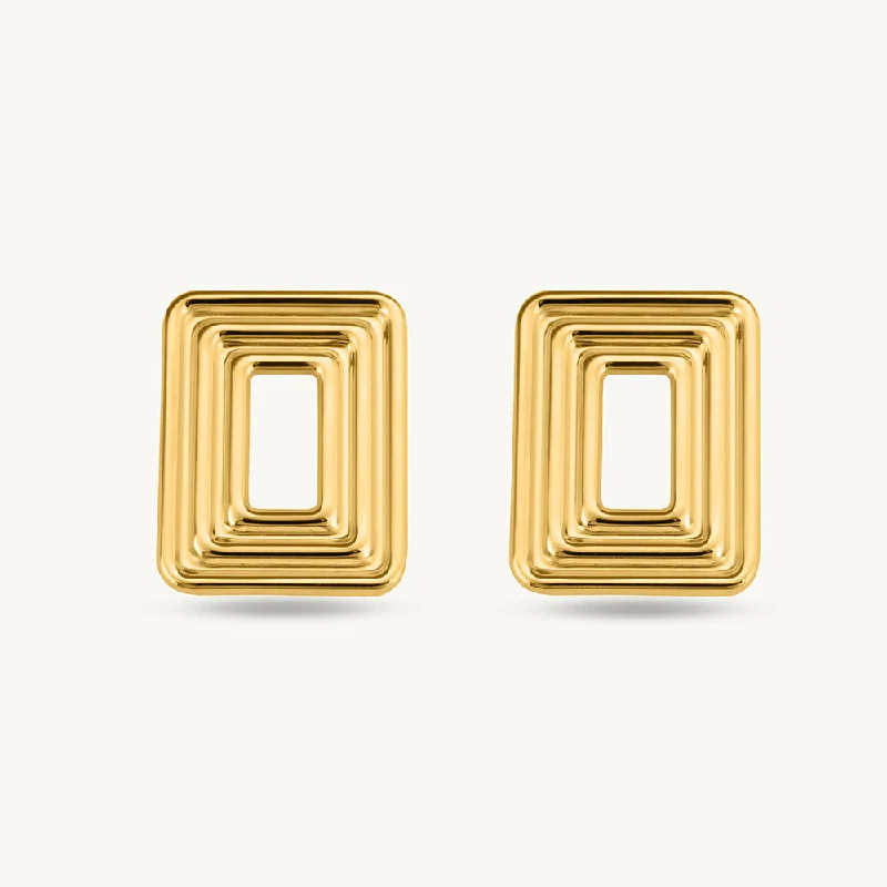 The Perfect Accessory For Less – Jewelry Sale Live Rectangular Gold Statement Stud Earrings
