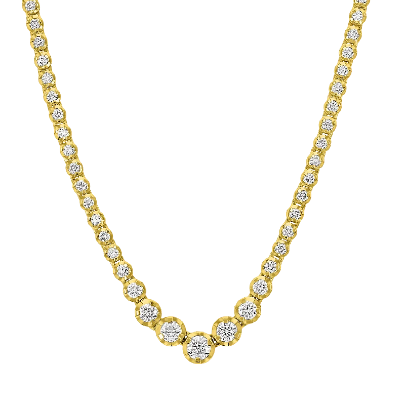 Luxury Jewelry At Unbeatable Discounts Allure Graduated Diamond Tennis Necklace