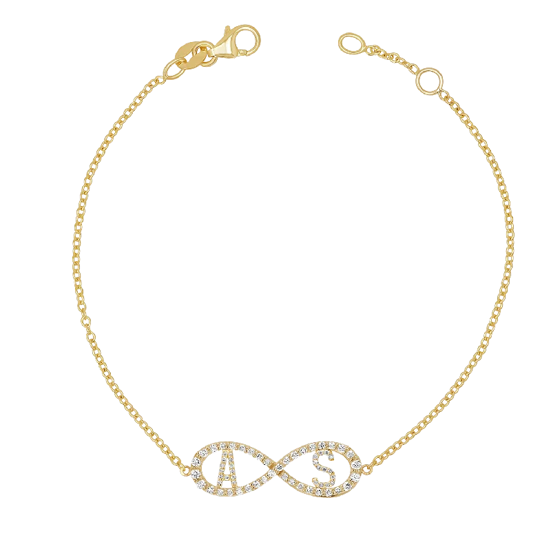 Jewelry Deals That Outshine The Rest Diamond Infinity Letter Bracelet