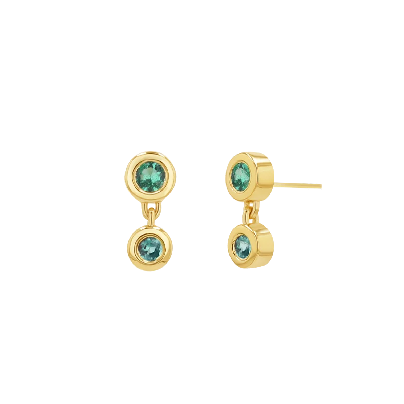 Must-Have Jewelry Pieces At Reduced Prices Linked Emerald Duo Studs