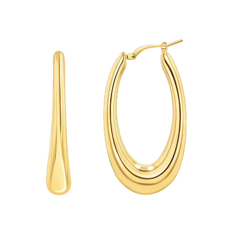 Shop Trending Jewelry With Exclusive Savings Oval Curved Hoop Earrings