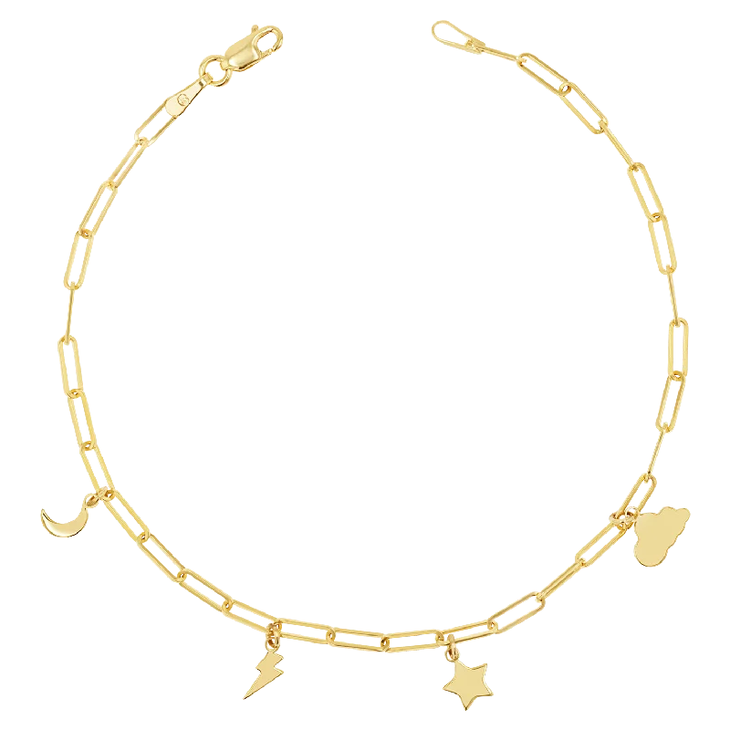 Seasonal Jewelry Deals – Elevate Your Style Paper Clip Link Custom Charm Bracelet